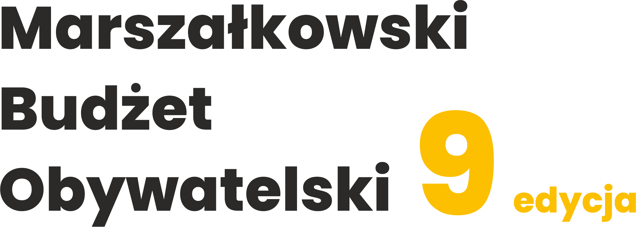 Napis Marszałkowski Budżet Obywatelski – 9 edycja