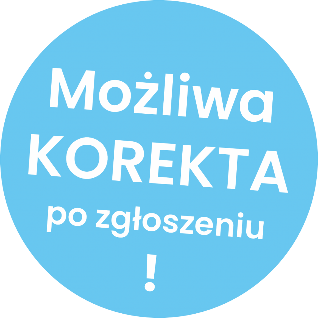 Możliwa korekta zgłoszenia