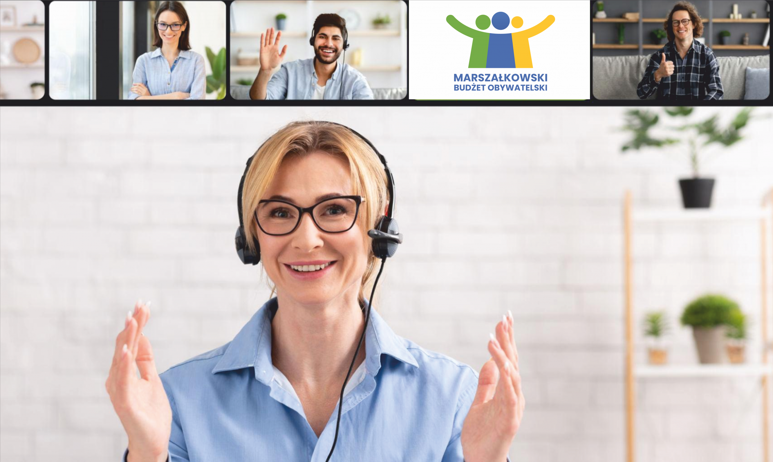 Pani prowadzi spotkanie online