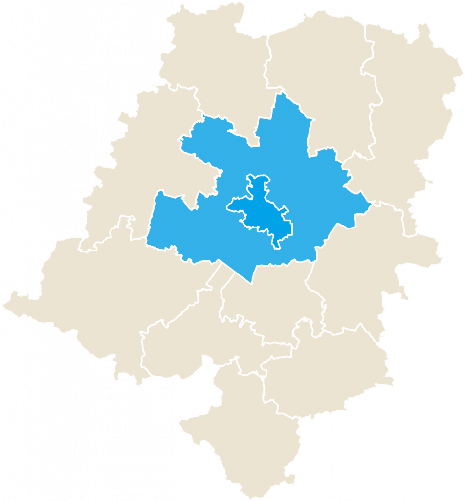 Mapka Subregion: powiaty miasto Opole i powiat opolski