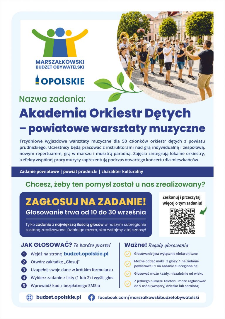 Plakat – Akademia Orkiestr Dętych – Powiatowe Warsztaty Muzyczne