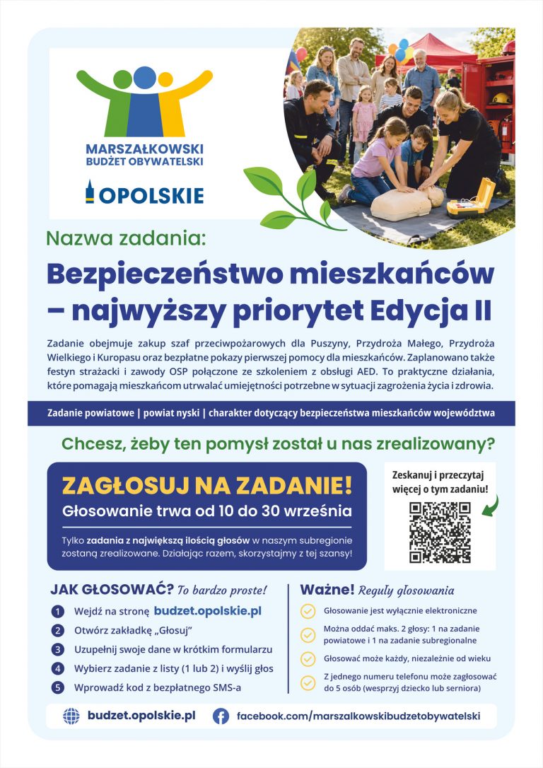Plakat – Bezpieczeństwo Mieszkańców Najwyższy Priorytet Edycja II