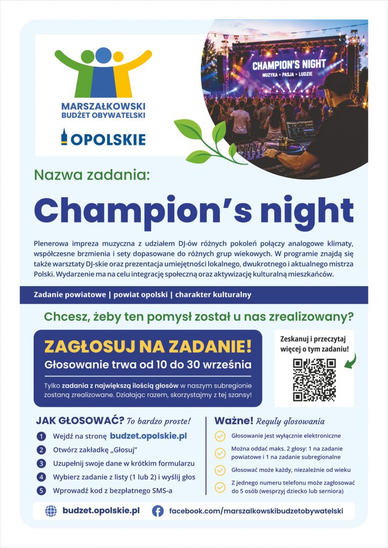 Plakat – Champion’s Night