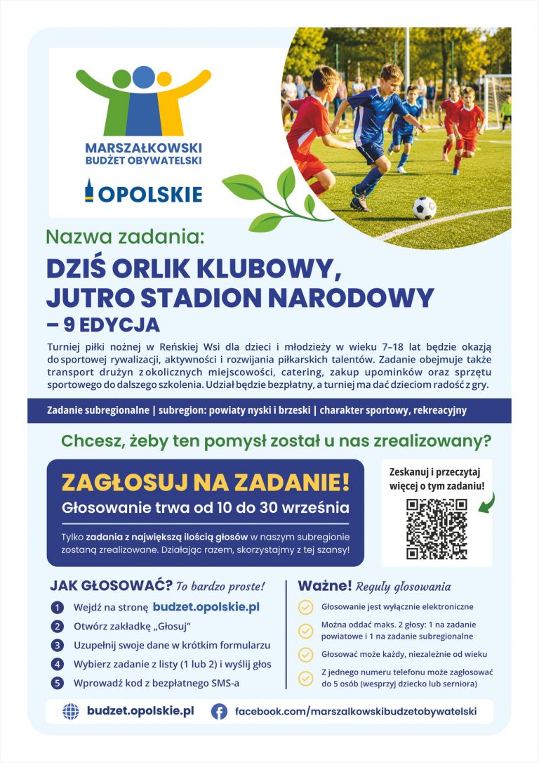 Plakat – DZIŚ ORLIK KLUBOWY, JUTRO STADION NARODOWY 9 EDYCJA