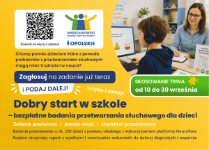 Pocztówka – Dobry Start W Szkole – Bezpłatne Badania Przetwarzania Słuchowego Dla Dzieci