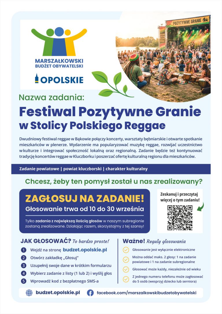 Plakat – Festiwal Pozytywne Granie W Stolicy Polskiego Reggae