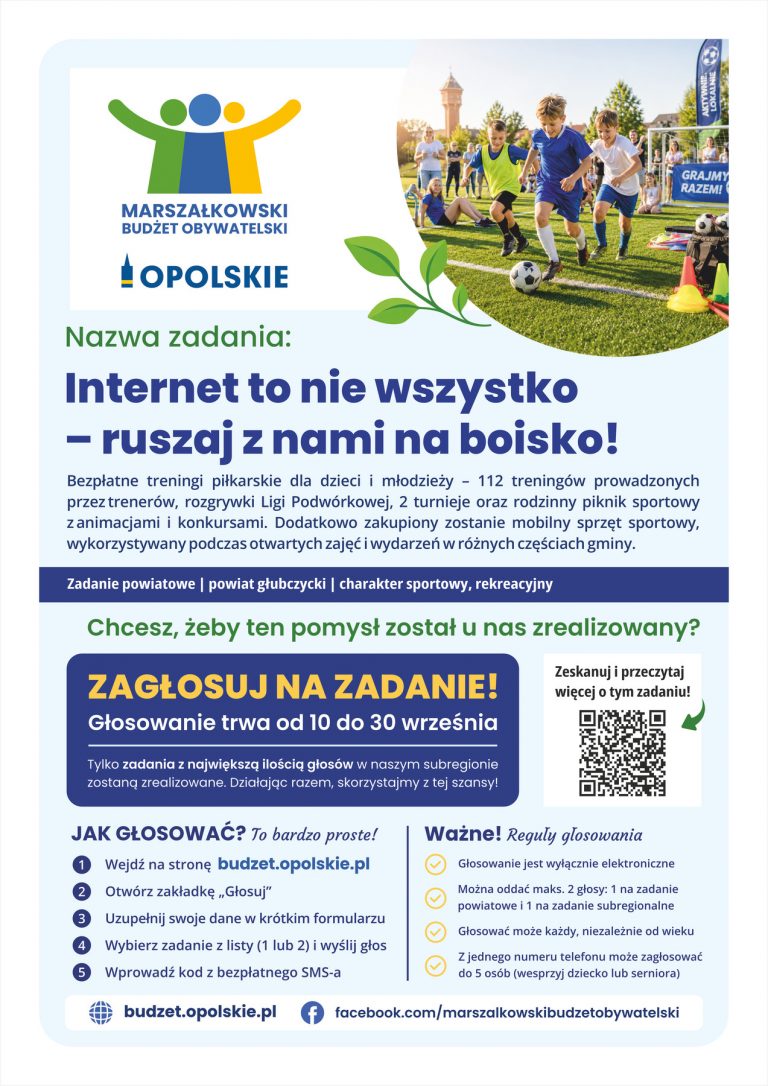 Plakat – Internet To Nie Wszystko Ruszaj Z Nami Na Boisko!