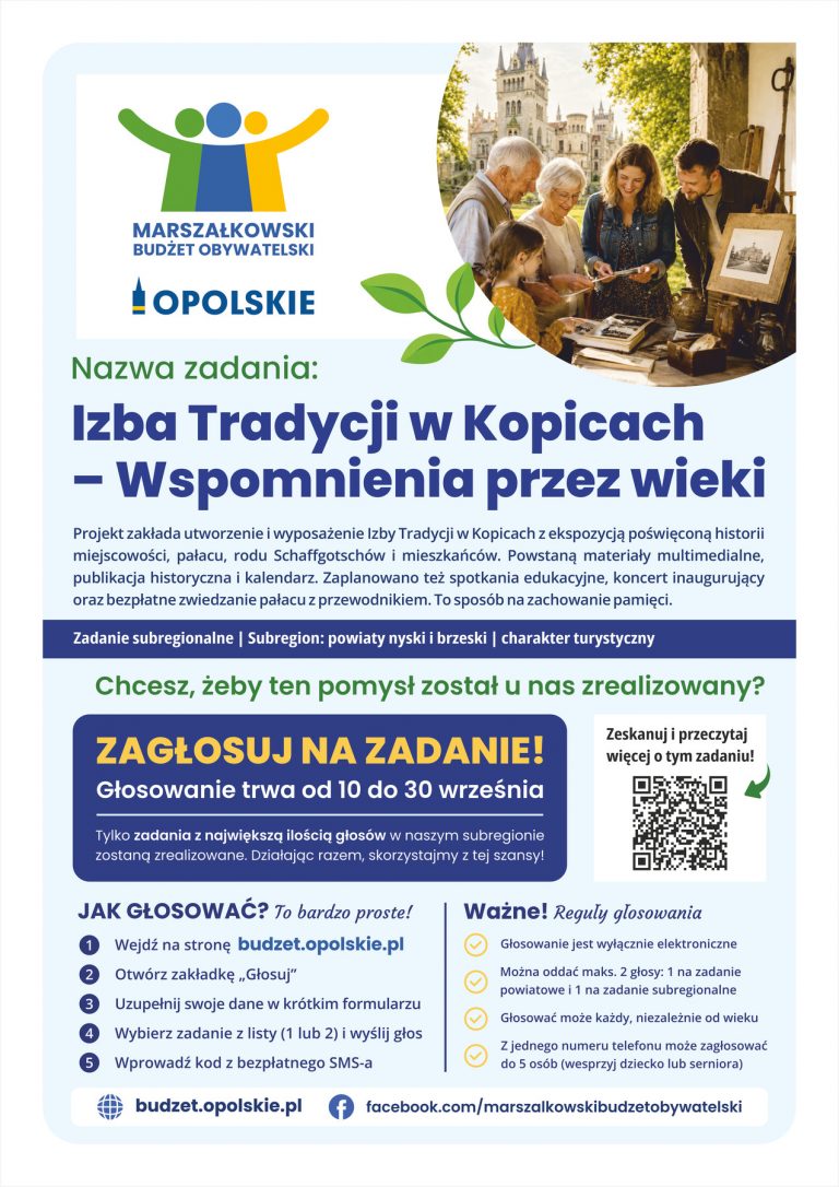 Plakat – Izba Tradycji W Kopicach Wspomnienia Przez Wieki