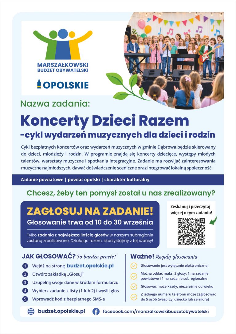 Plakat – Koncerty Dzieci Razem Cykl Wydarzeń Muzycznych Dla Dzieci I Rodzin