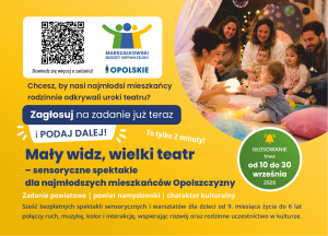 Pocztówka – Mały Widz, Wielki Teatr – Sensoryczne Spektakle Dla Najmłodszych Mieszkańców Opolszczyzny