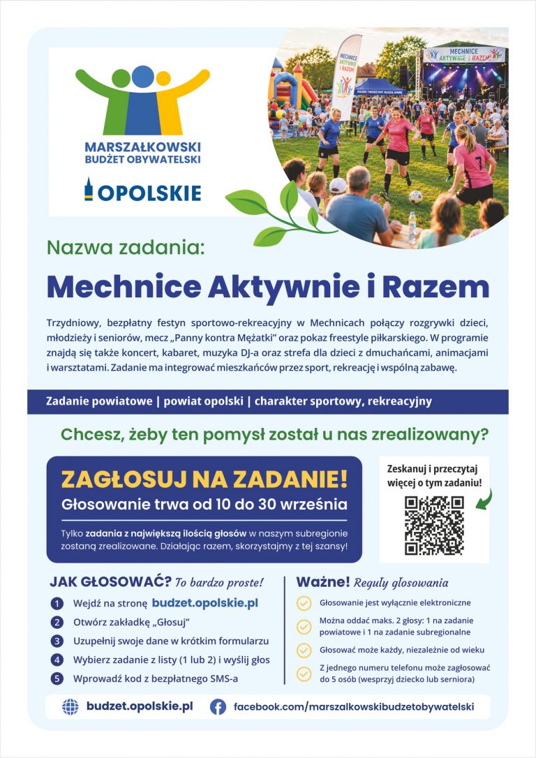 Plakat – Mechnice Aktywnie I Razem