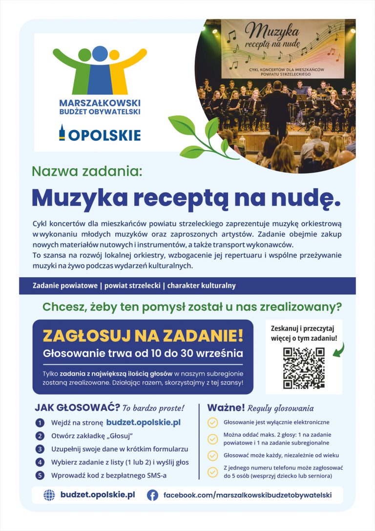 Plakat – Muzyka Receptą Na Nudę.