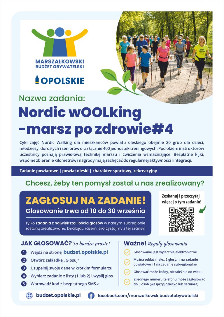 Plakat – Nordic WOOLking Marsz Po Zdrowie#4