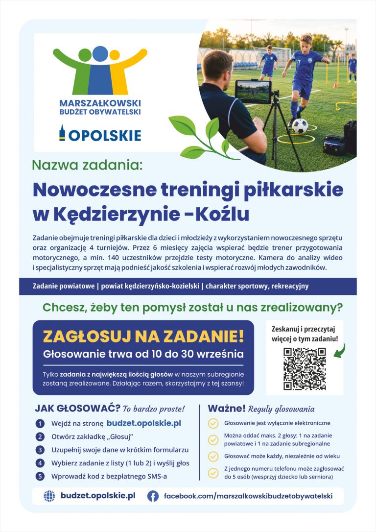 Plakat – Nowoczesne Treningi Piłkarskie W Kędzierzynie Koźlu