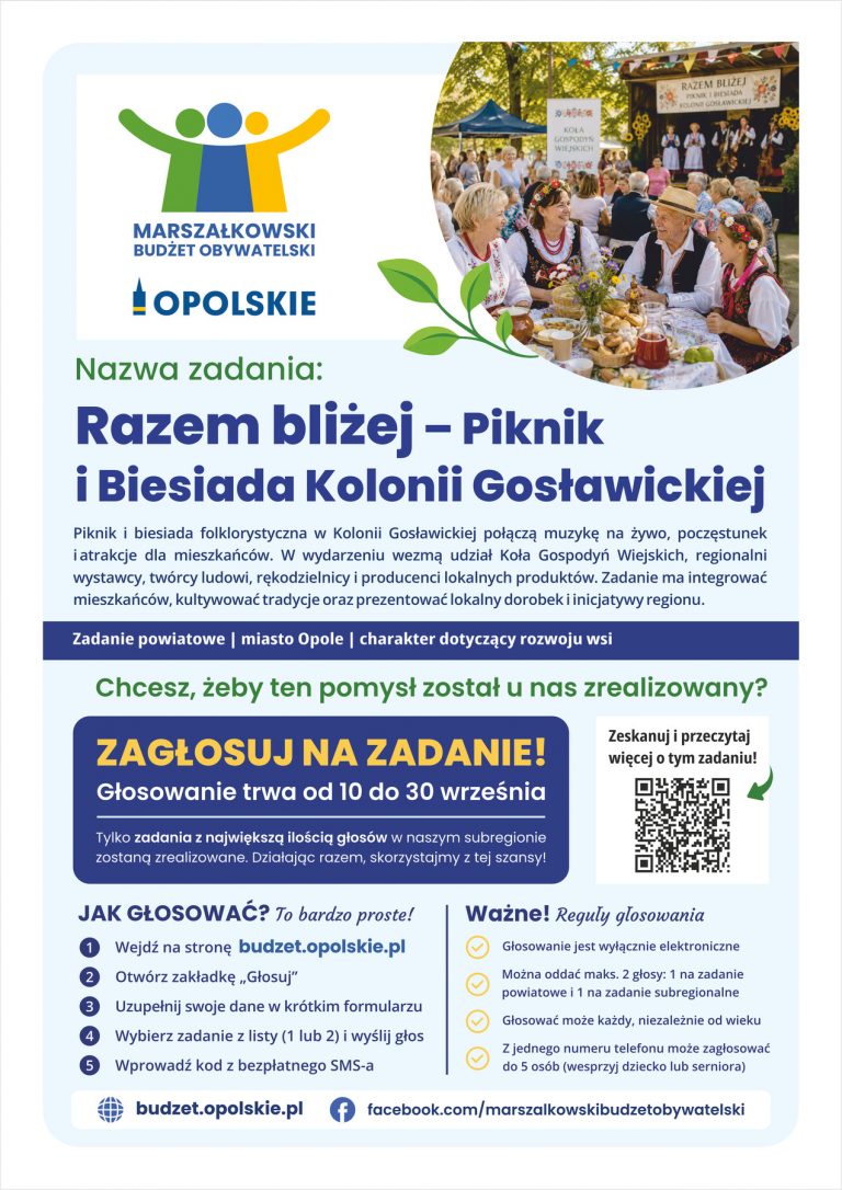 Plakat – Razem Bliżej – Piknik I Biesiada Kolonii Gosławickiej