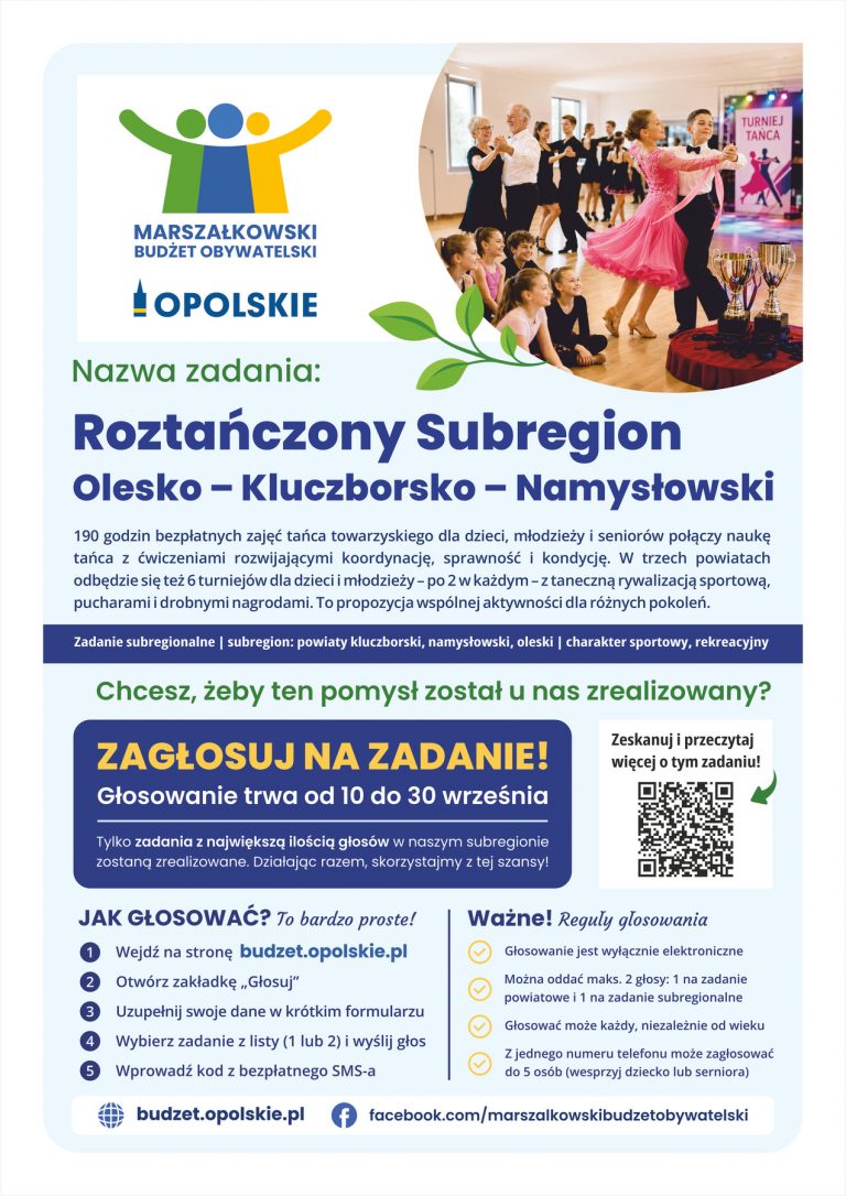 Plakat – Roztańczony Subregion Olesko Kluczborsko Namysłowski