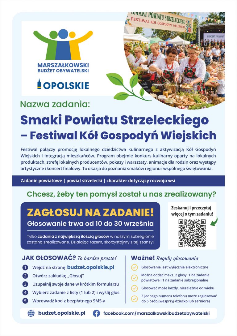 Plakat – Smaki Powiatu Strzeleckiego Festiwal Kół Gospodyń Wiejskich