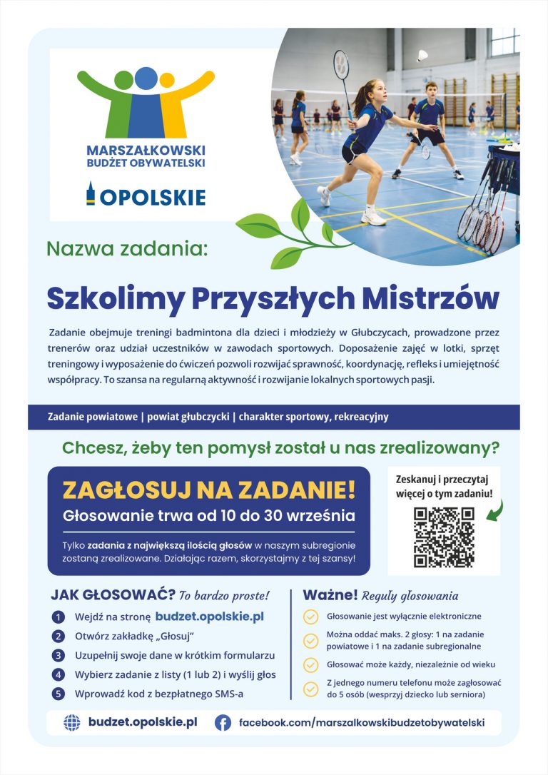 Plakat – Szkolimy Przyszłych Mistrzów