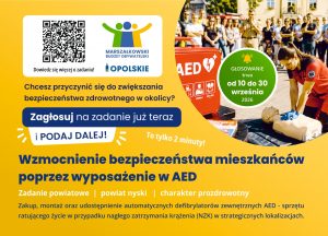 Pocztówka – Wzmocnienie Bezpieczeństwa Mieszkańców Poprzez Wyposażenie W AED