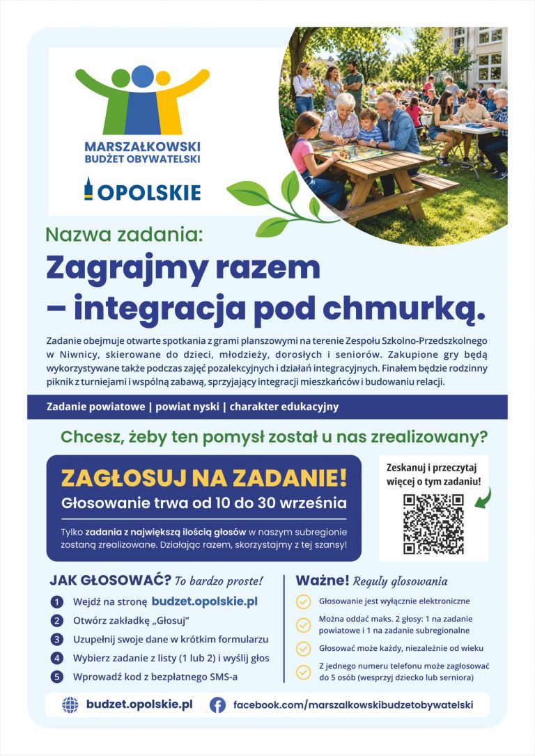 Plakat – Zagrajmy Razem – Integracja Pod Chmurką.